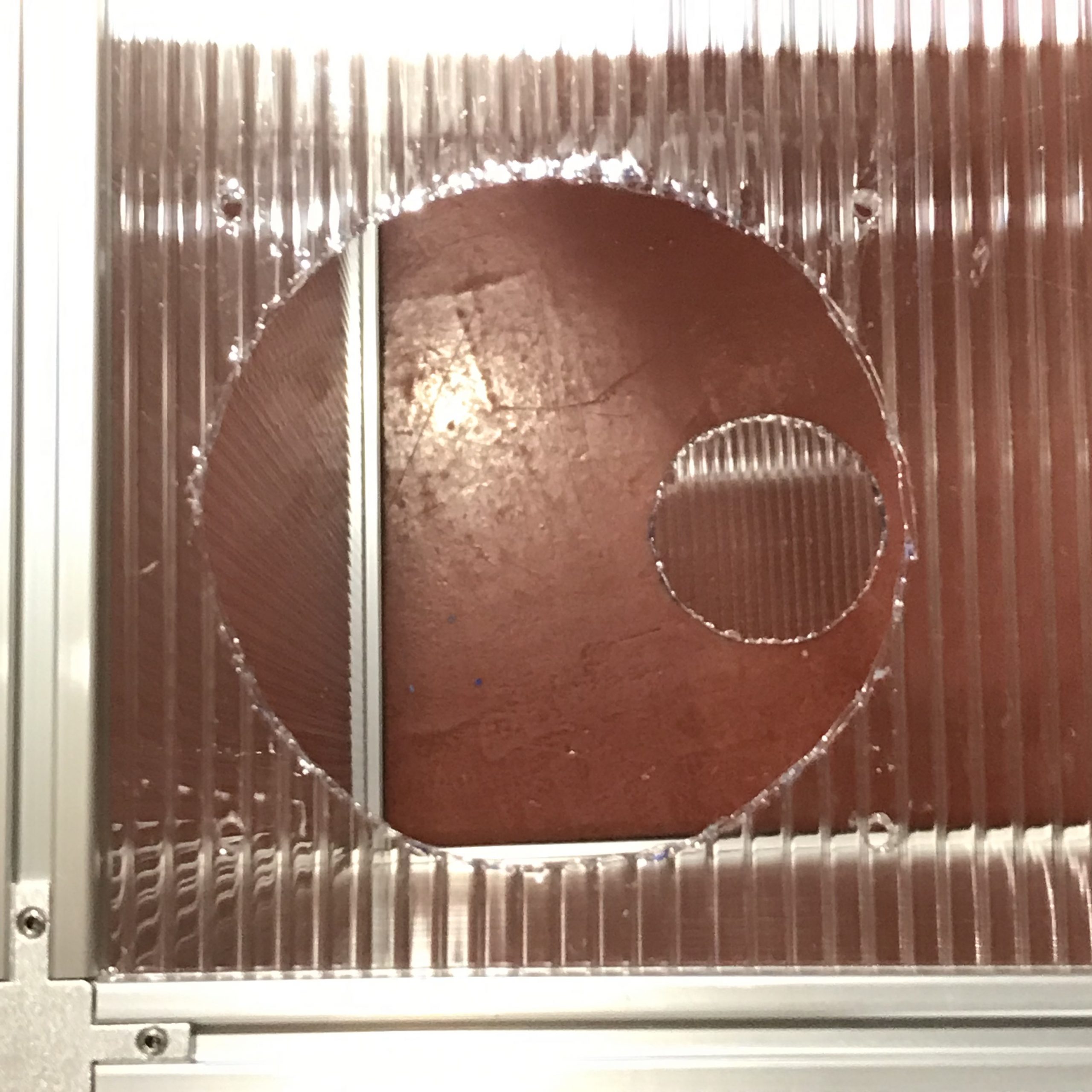 Cut exhaust fan opening